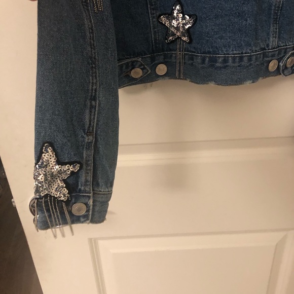 Sunset and Spring women’s denim jacket embellished - Picture 7 of 12